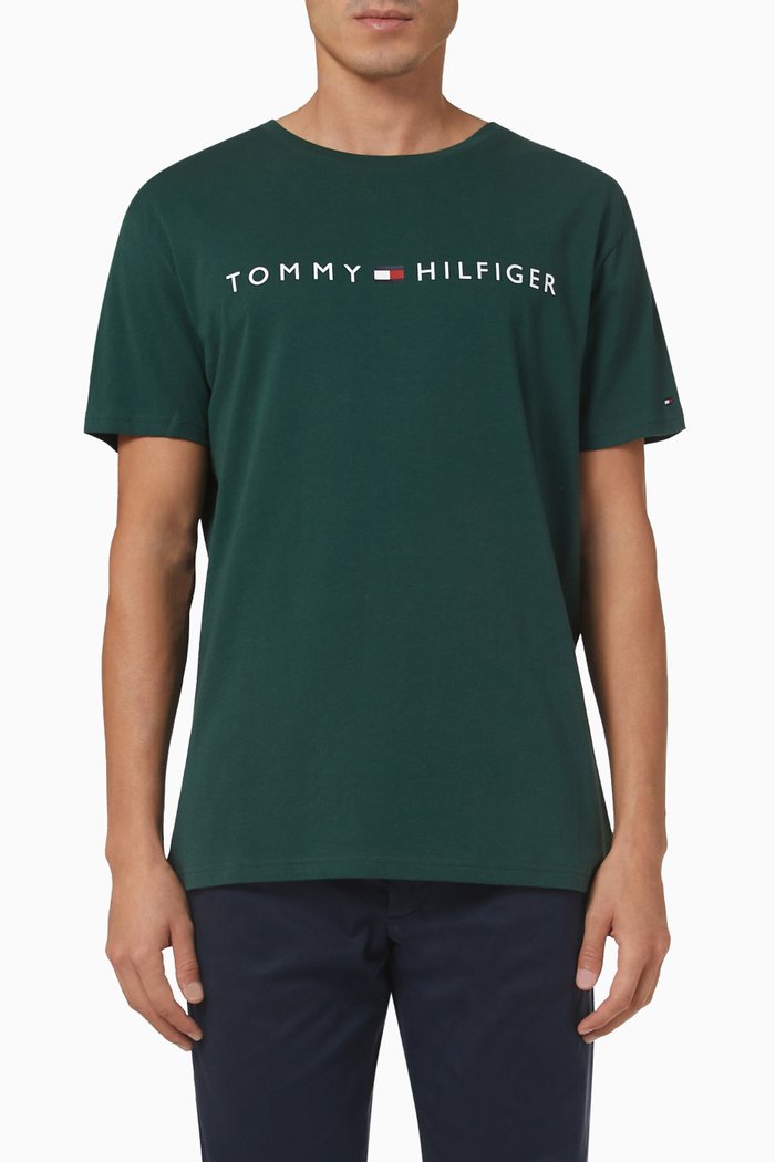 

Logo T-shirt in Organic Cotton Blend, Green