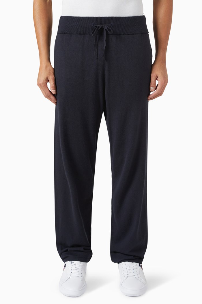 

Monogram Joggers in Viscose Blend, Blue