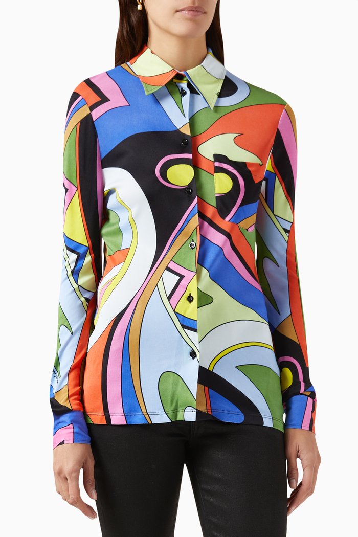 

Fantasy Print Shirt in Viscose, Multicolour