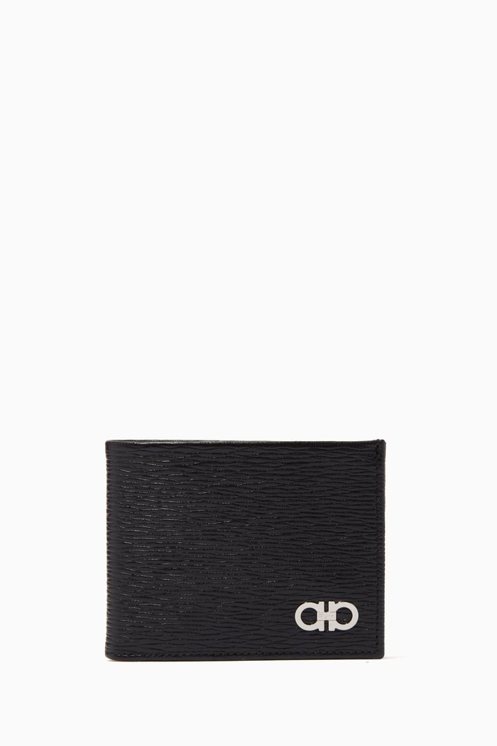 

Gancini Wallet in Leather, Black