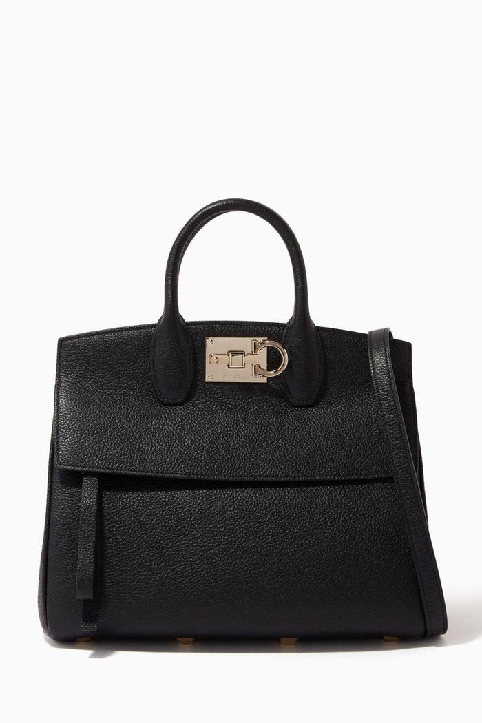 

Studio Bag in Calf Leather, Black