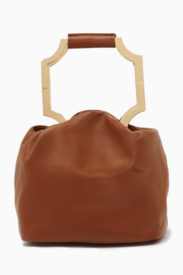 

Ingrid Mini Top Handle Bag in Nappa, Brown