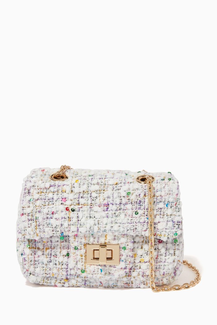 

Amy Boucle Bag, White
