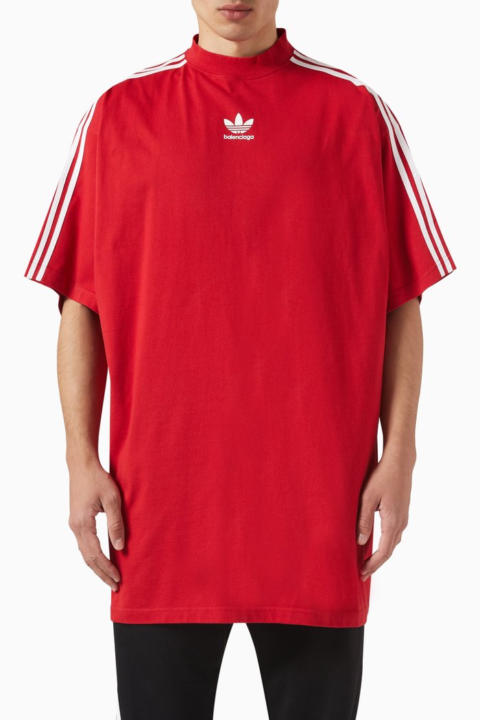 

x Adidas Oversized T-shirt in Cotton Jersey, Red
