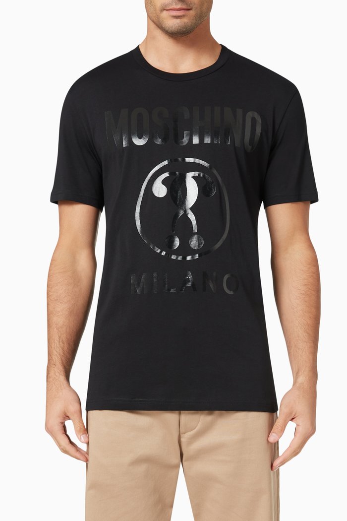 Logo T-shirt in Cotton Jersey, Black