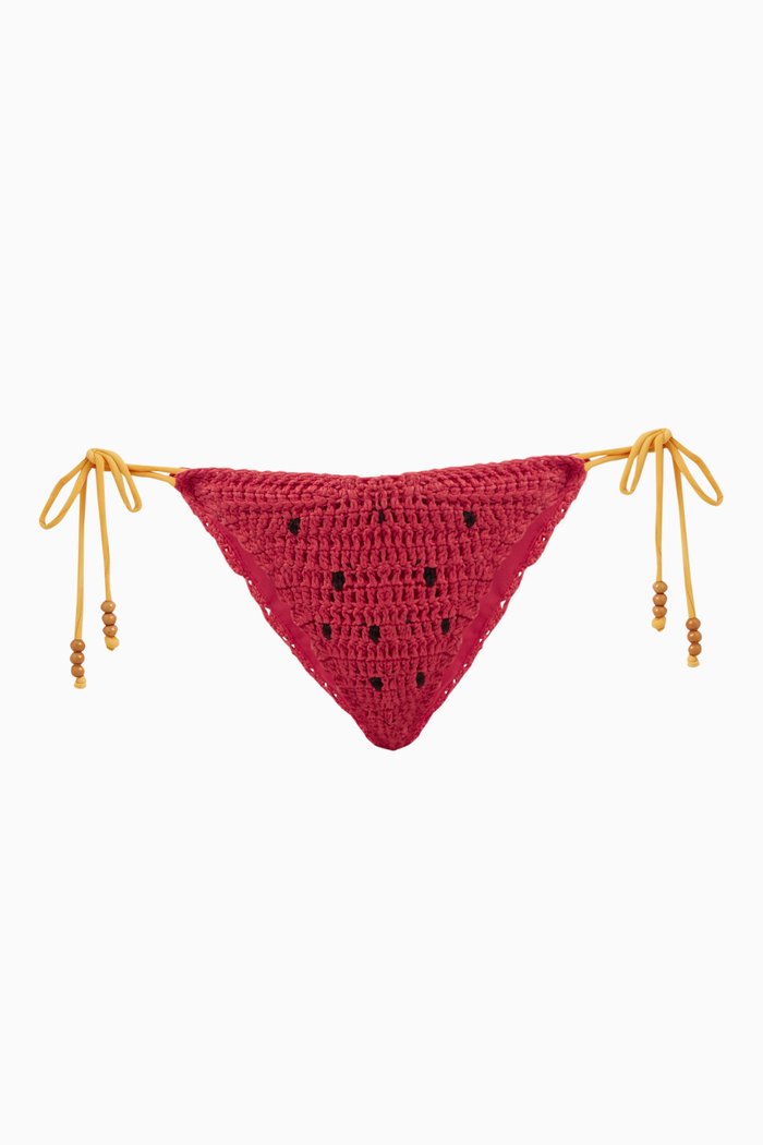 

The Crochet Tie Bikini Briefs, Multicolour