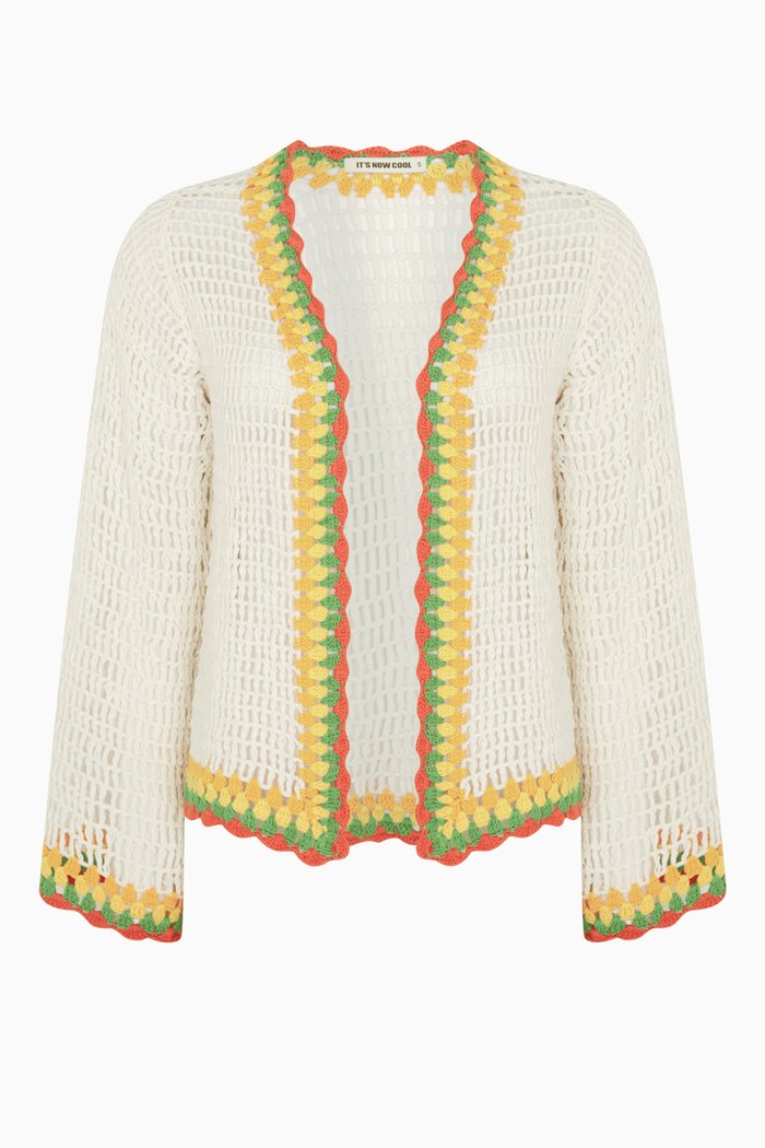 The Crochet Jacket in Cotton, Multicolour