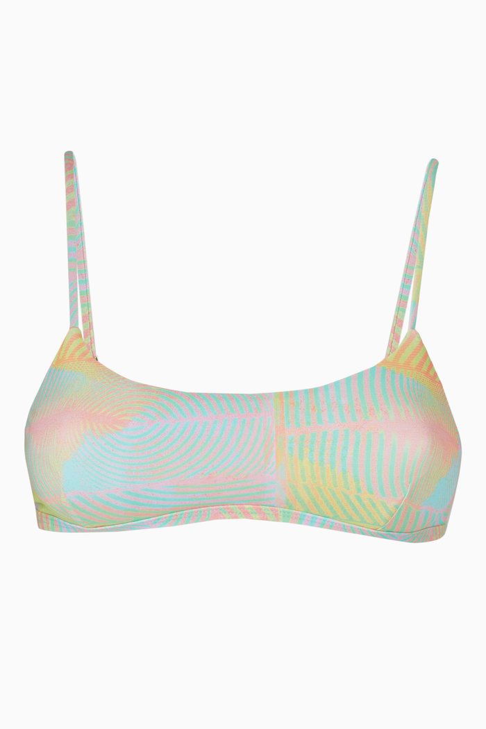 

The Crop Bikini Top in Stretch Nylon, Multicolour