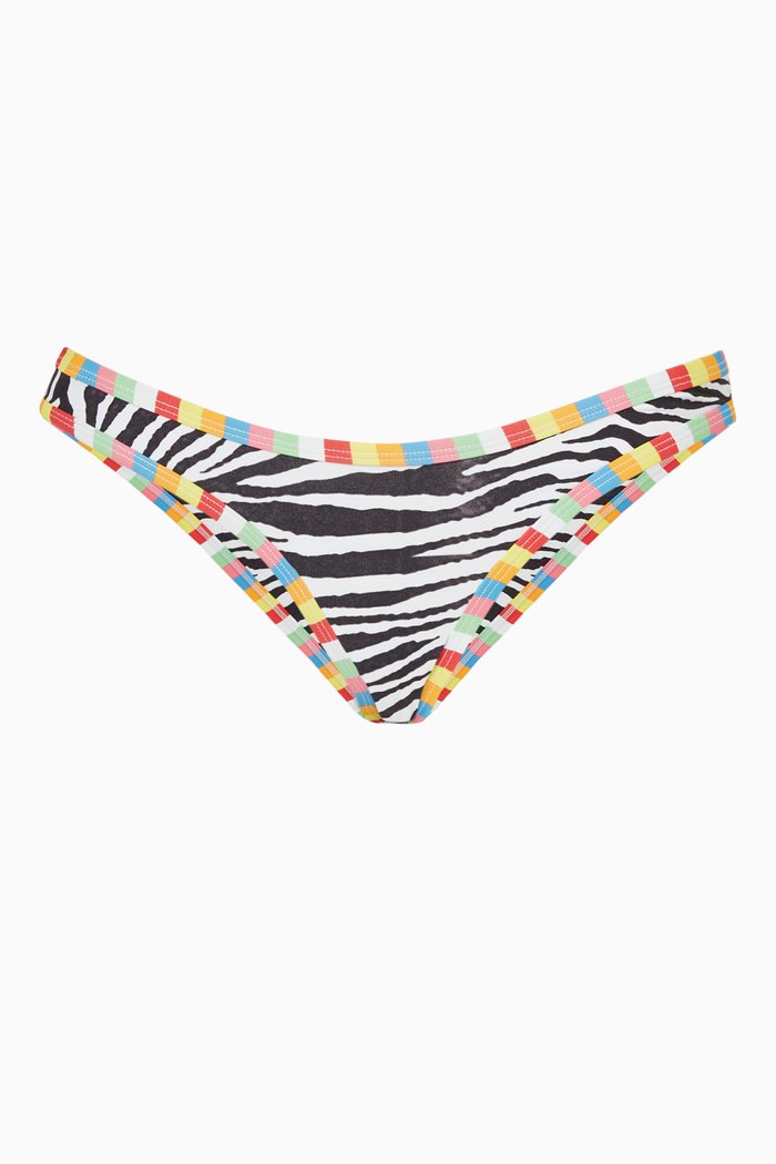 

The 90s Duo Crop Bikini Bottoms in Stretch Nylon, Black