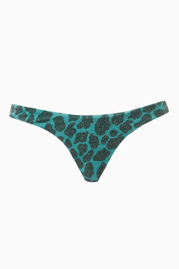 The 90s Bikini Briefs in Stretch-lurex, Blue