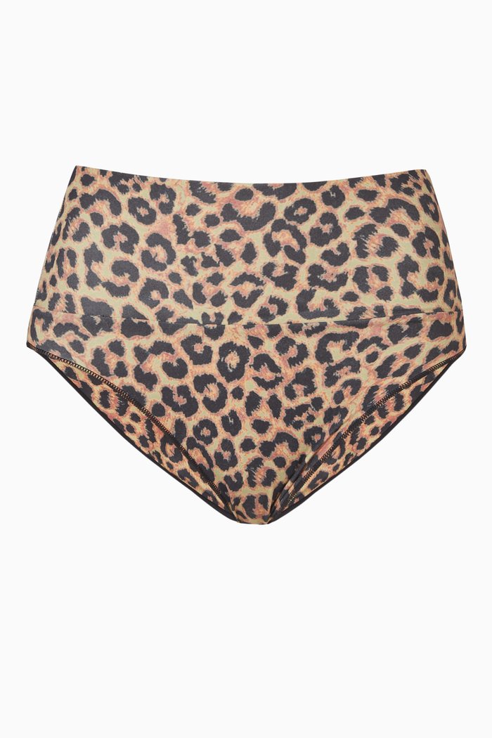 

The Contour High-waist Bikini Bottoms in Stretch Nylon, Brown