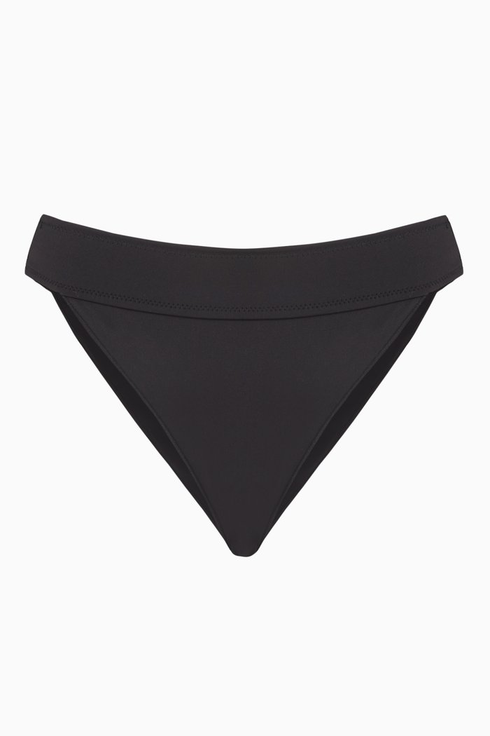 

The Contour Bikini Bottoms in Stretch Nylon, Black