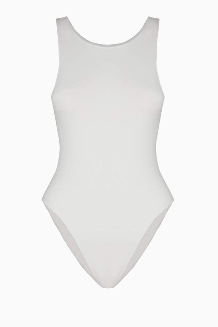 

The Contour Bodysuit in Stretch Nylon, White