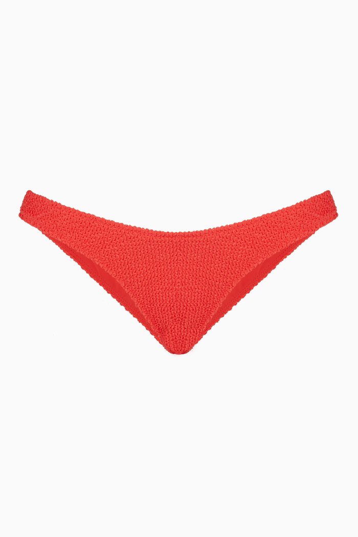 

The Curve Bikini Bottoms in Crimped Stretch Nylon, Pink