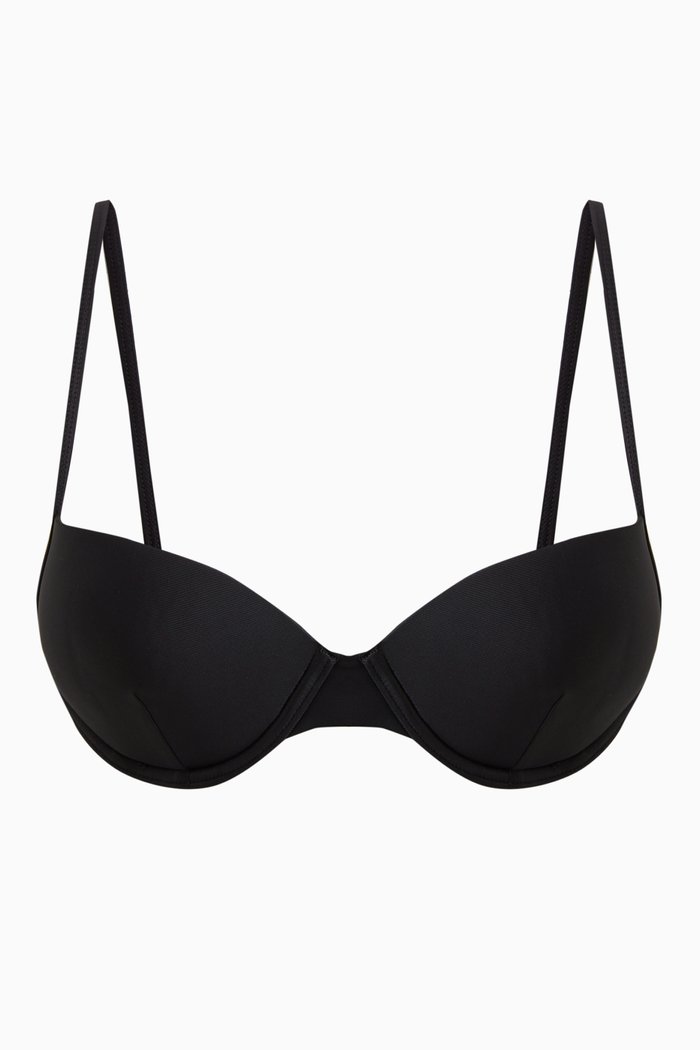 

The Push-up Bikini Top in Matte Lycra, Black