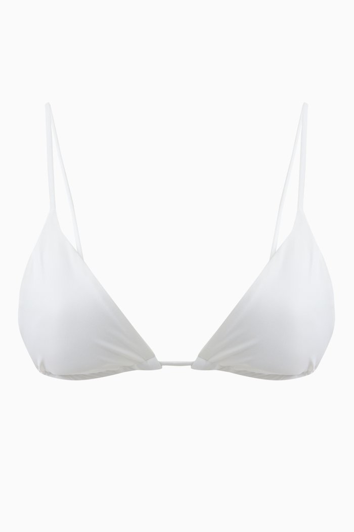 

The String Bikini Top in Matte Lycra, White