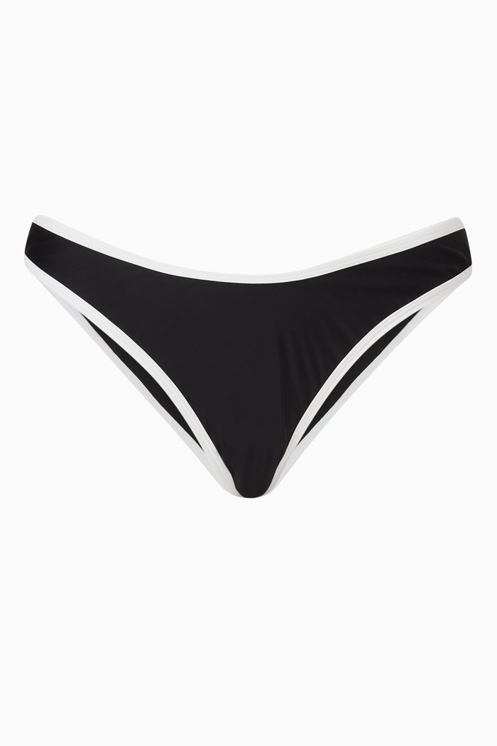 

The 90's Duo Bikini Briefs in Stretch Nylon, Black