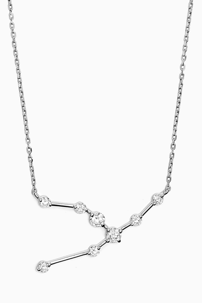 

Taurus Constellation Diamond Necklace in 18kt White Gold