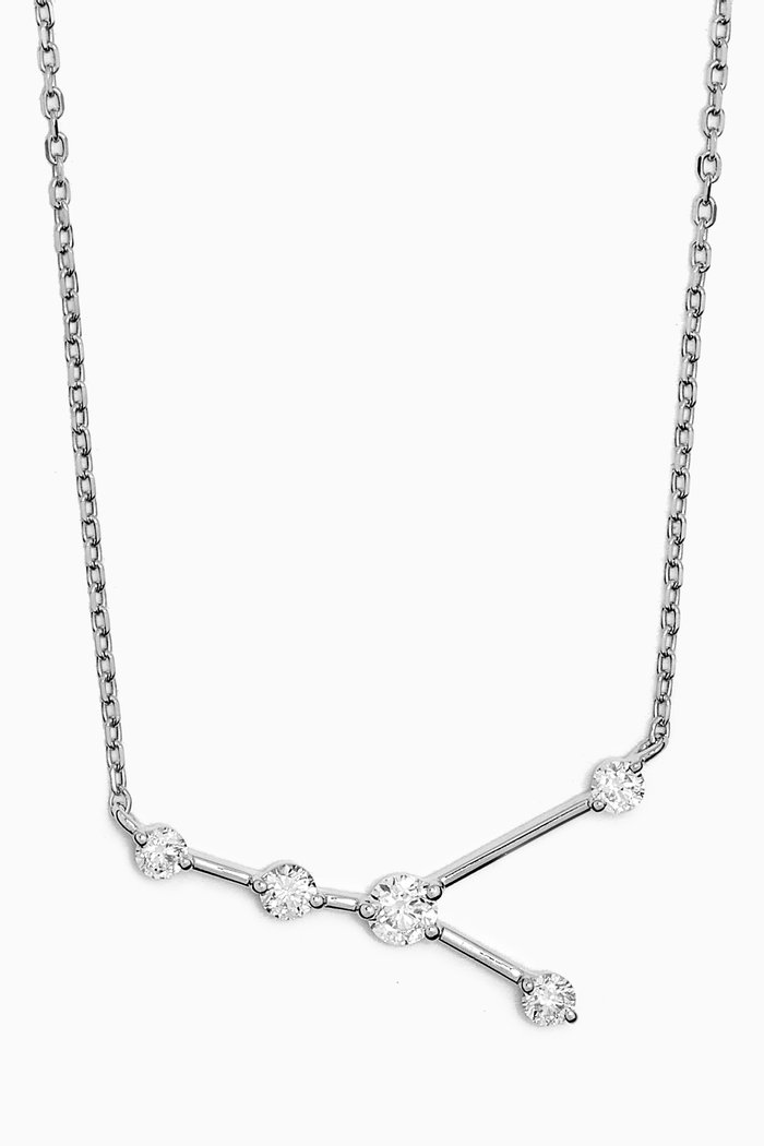 Cancer Constellation Diamond Necklace in 18kt White Gold