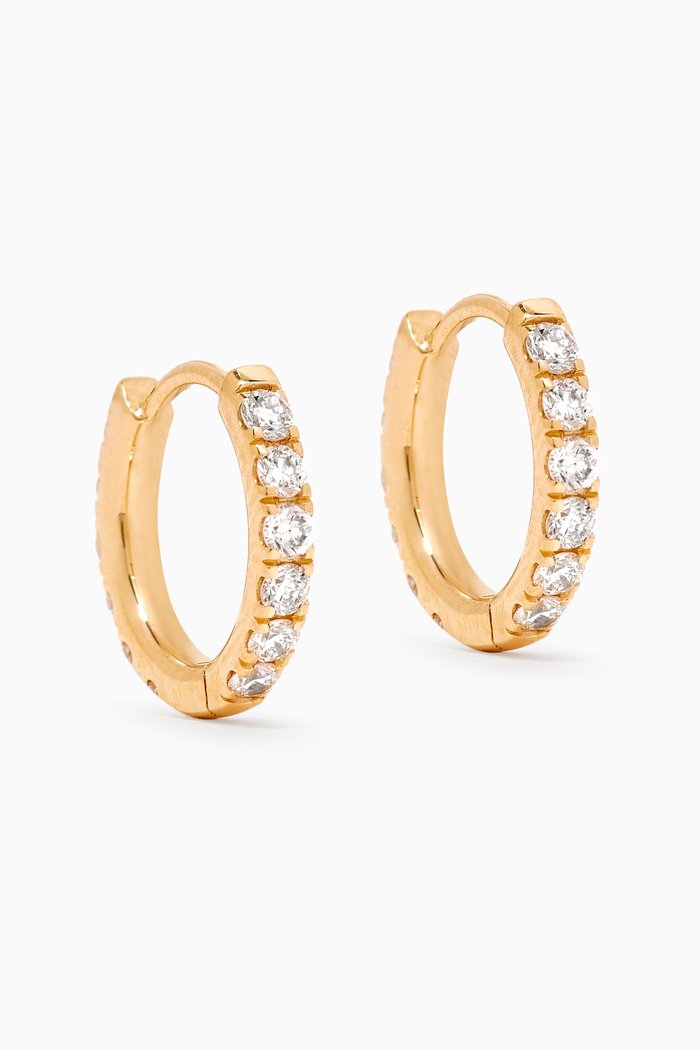 

Diamond Huggies in 18kt Gold, White