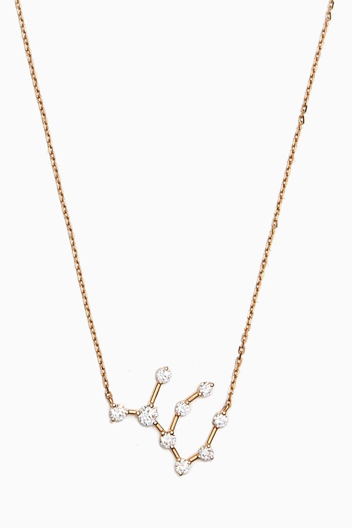 Virgo Constellation Diamond Necklace in 18kt Gold