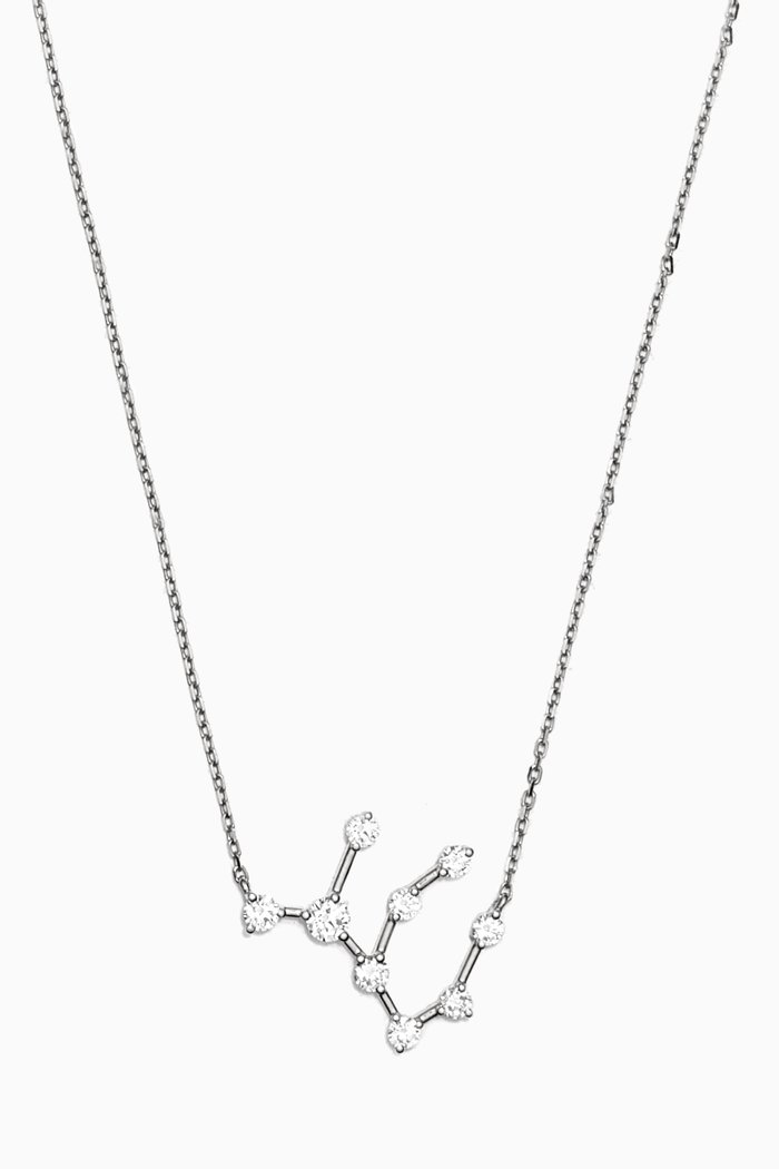 

Virgo Constellation Diamond Necklace in 18kt White Gold