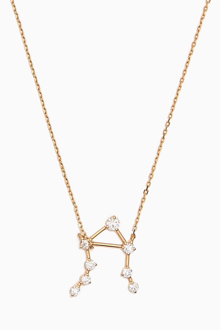 

Libra Constellation Diamond Necklace in 18kt Gold