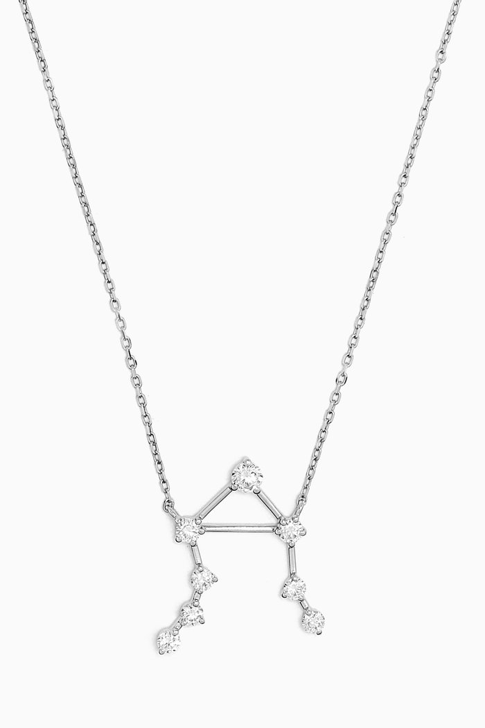 

Libra Constellation Diamond Necklace in 18kt White Gold