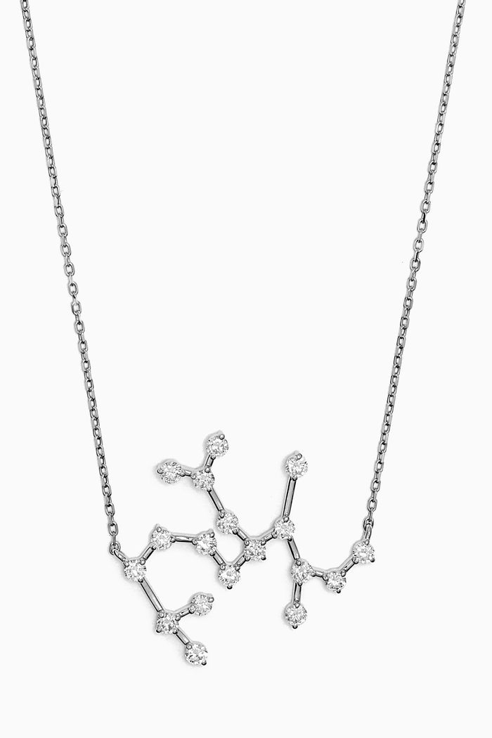 

Sagittaruis Constellation Diamond Necklace in 18kt White Gold