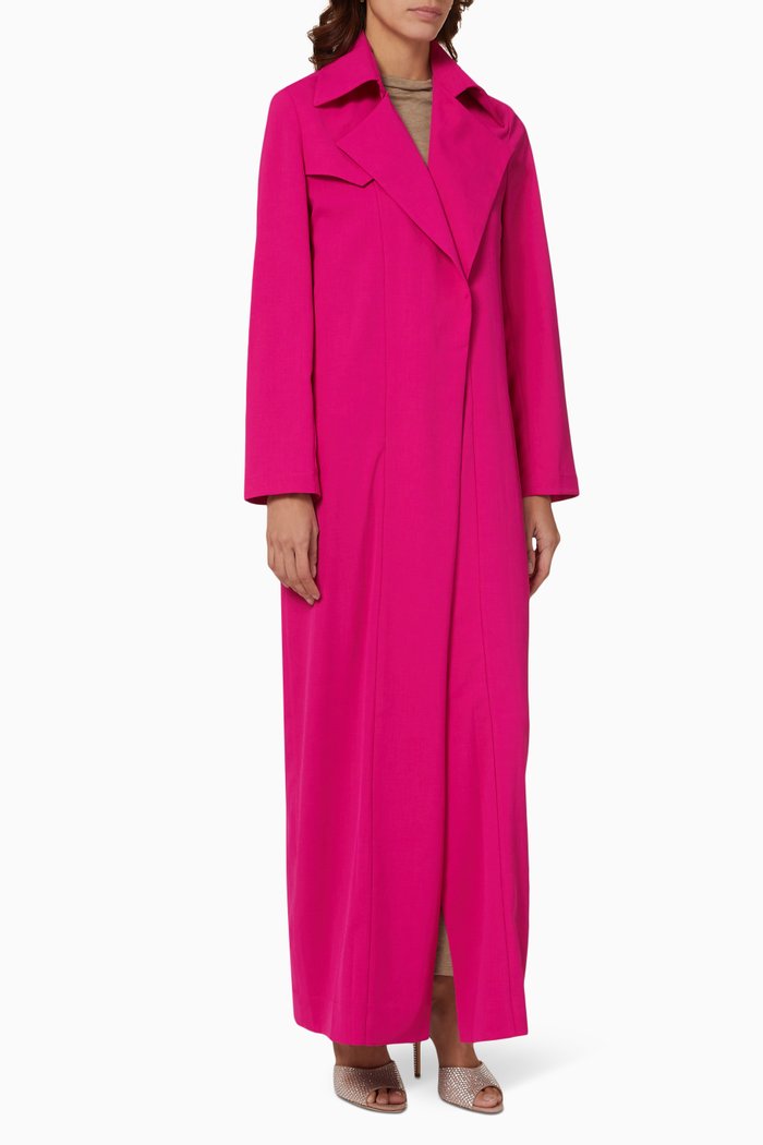 

Laura Trench Coat in Twill, Pink