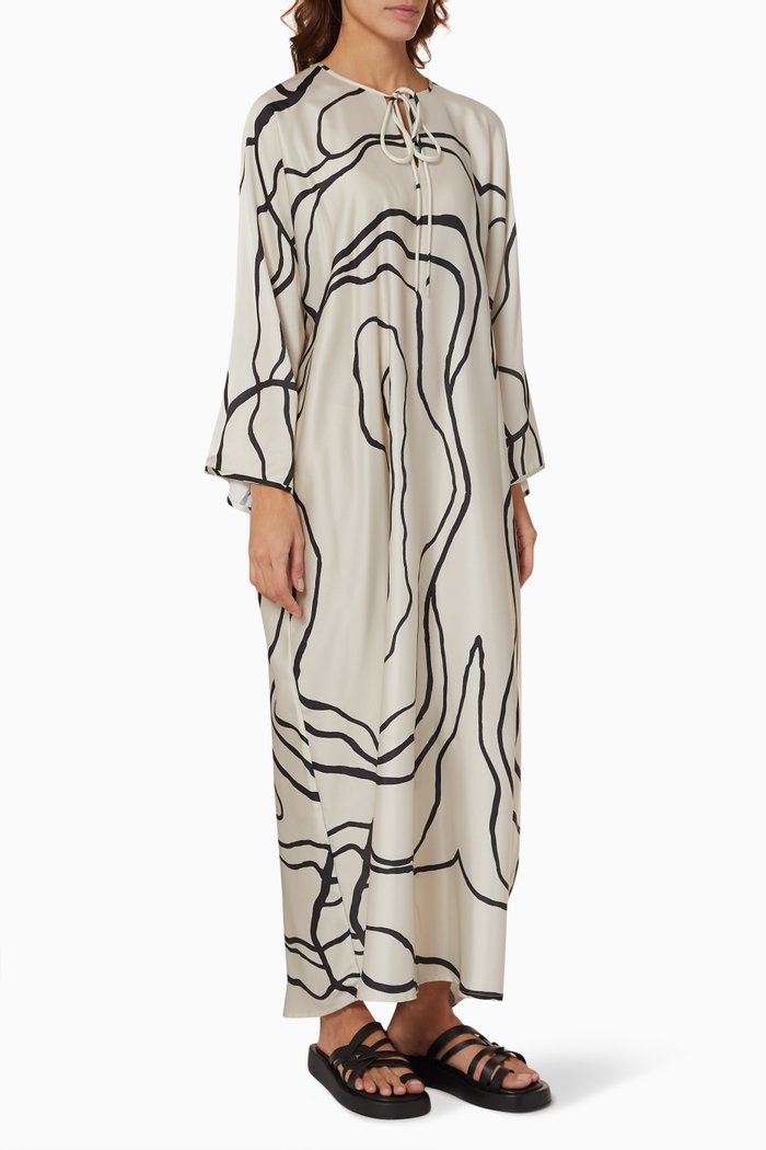 

Alaa Kaftan in Crepe, Multicolour