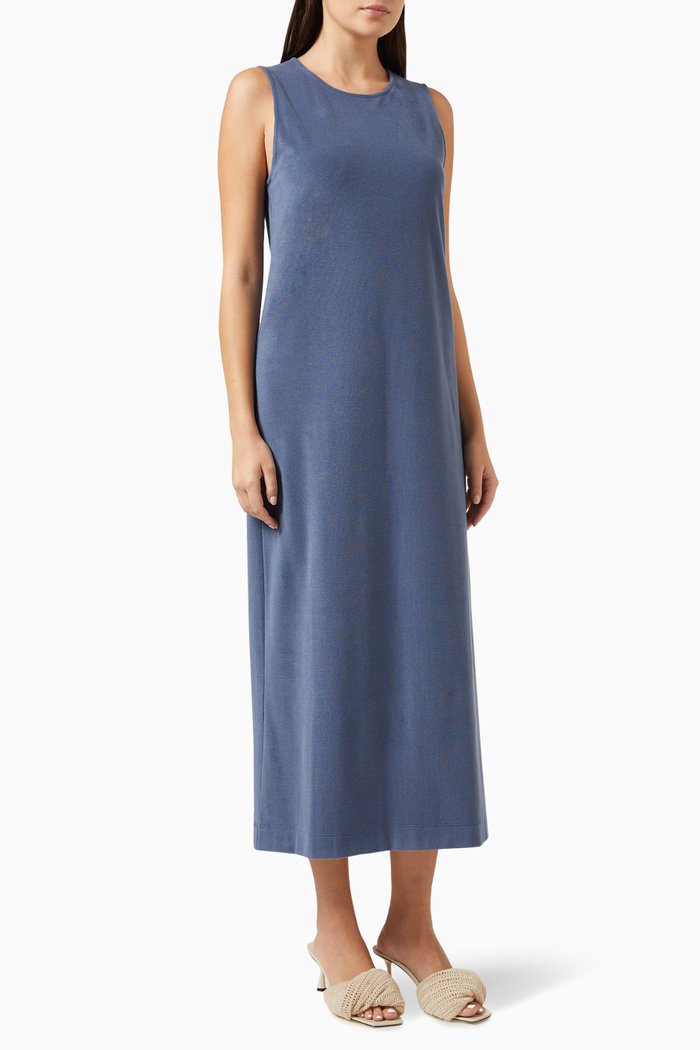 

Gwen Toweling Dress in Cotton Blend, Blue