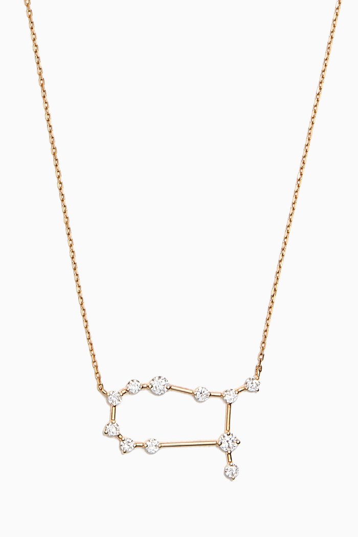 

Gemini Constellation Diamond Necklace in 18kt Gold, White
