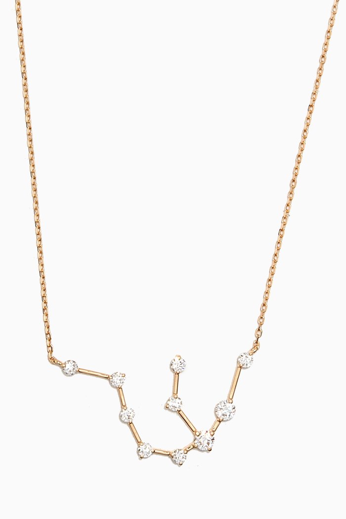 

Aquarius Constellation Diamond Necklace in 18kt Gold