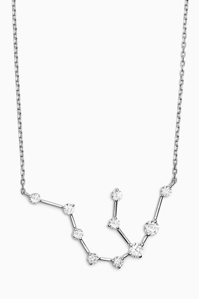 

Aquarius Constellation Diamond Necklace in 18kt White Gold