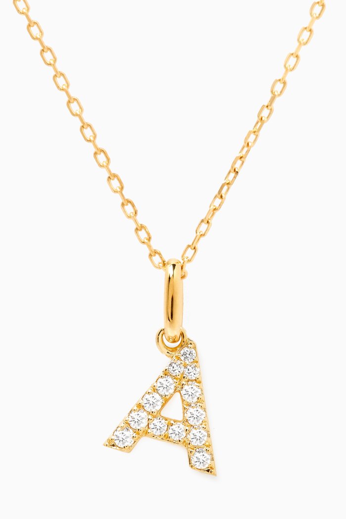 

A Letter Diamond Necklace in 18kt Gold, Neutral