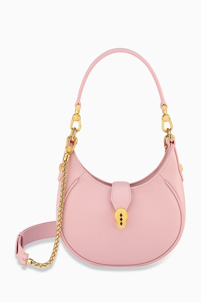 

Small Serpenti Ellipse Shoulder Bag in Leather, Pink