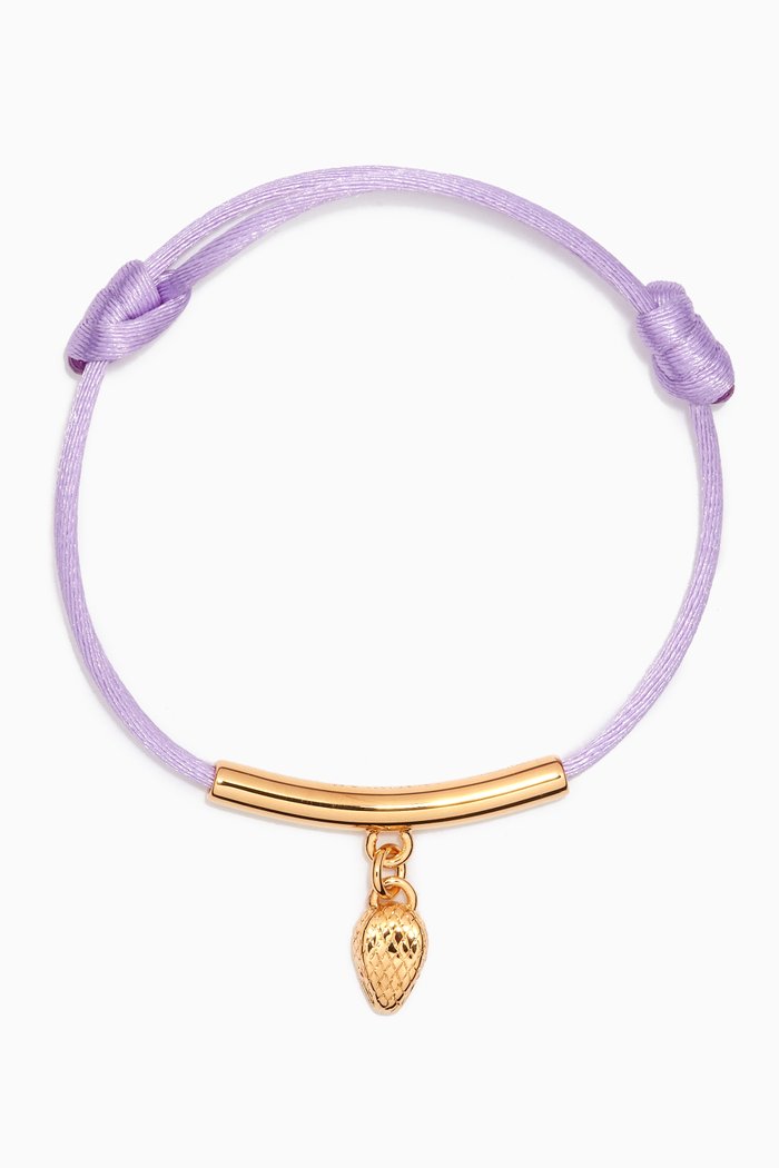 Serpenti Forever Bracelet in Gold-plated Brass, Purple