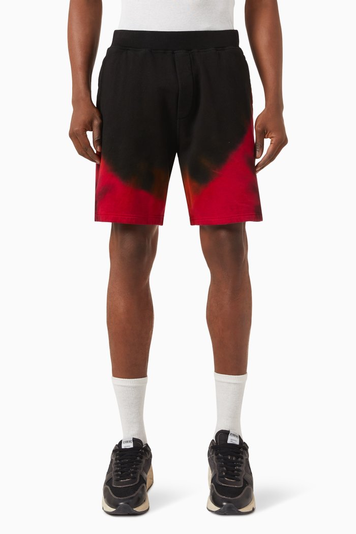 

D2 Flame Relax Shorts in Cotton-fleece, Black