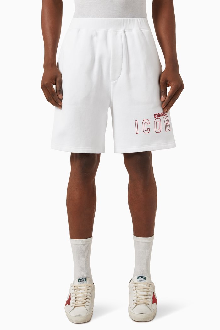 

Ibra Logo Relax Shorts in Cotton-fleece, White