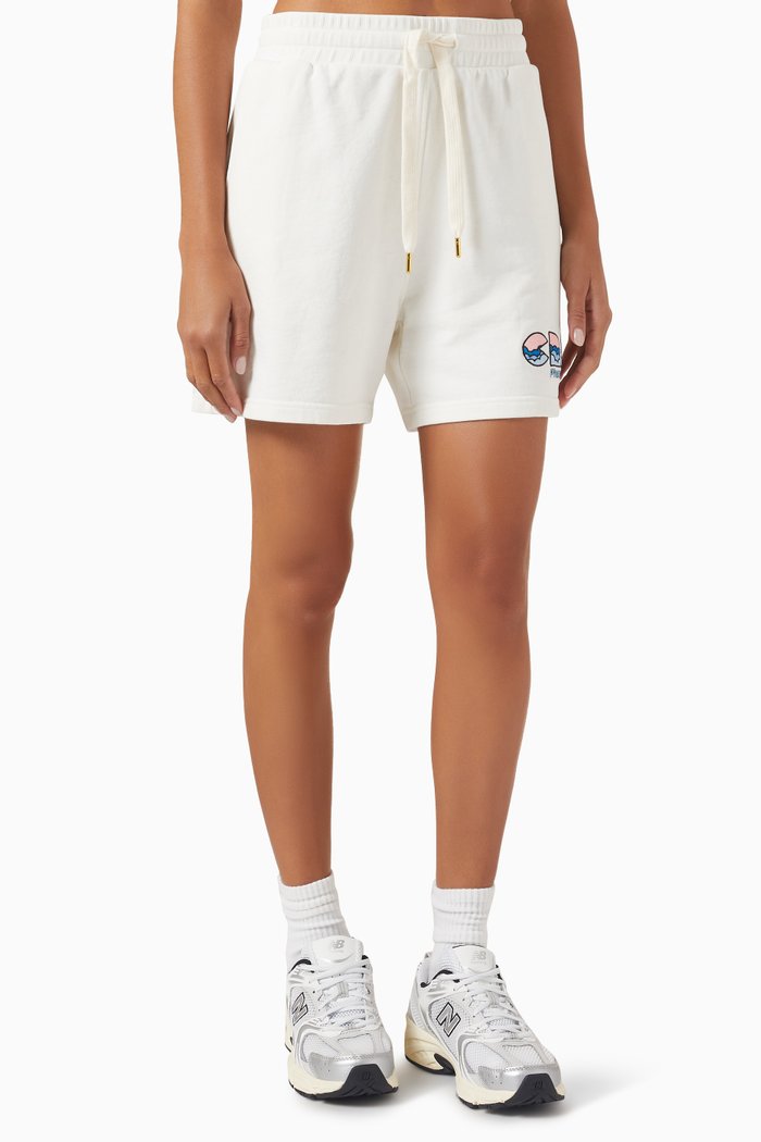 

Casa Clouds Sweatshorts in Organic Cotton, White