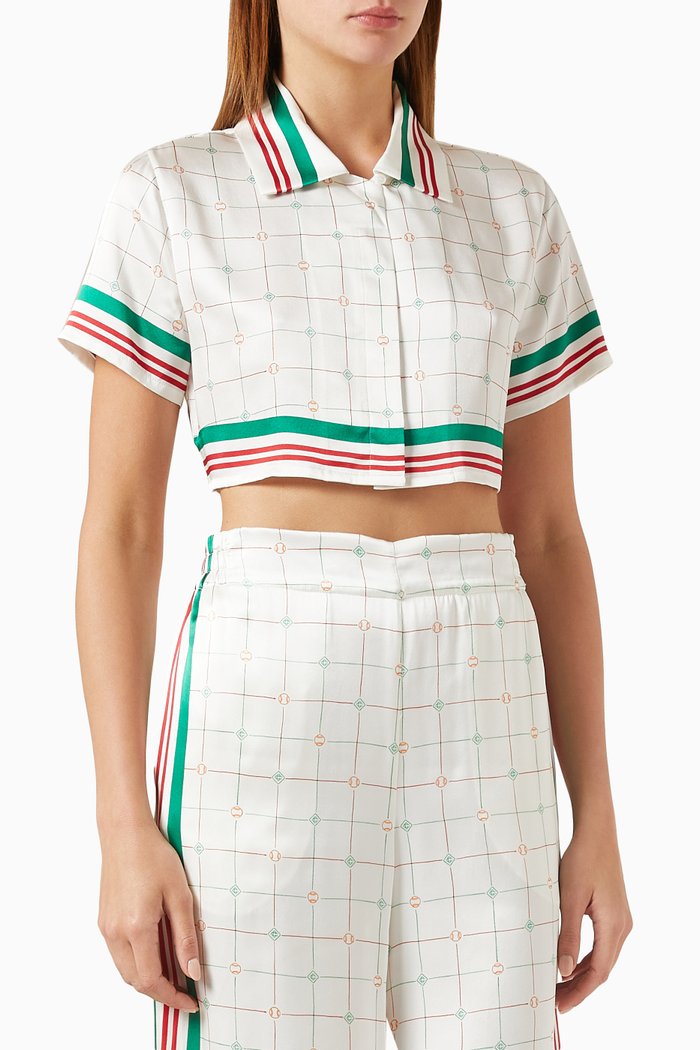 

Short-sleeve Shirt in Silk, White