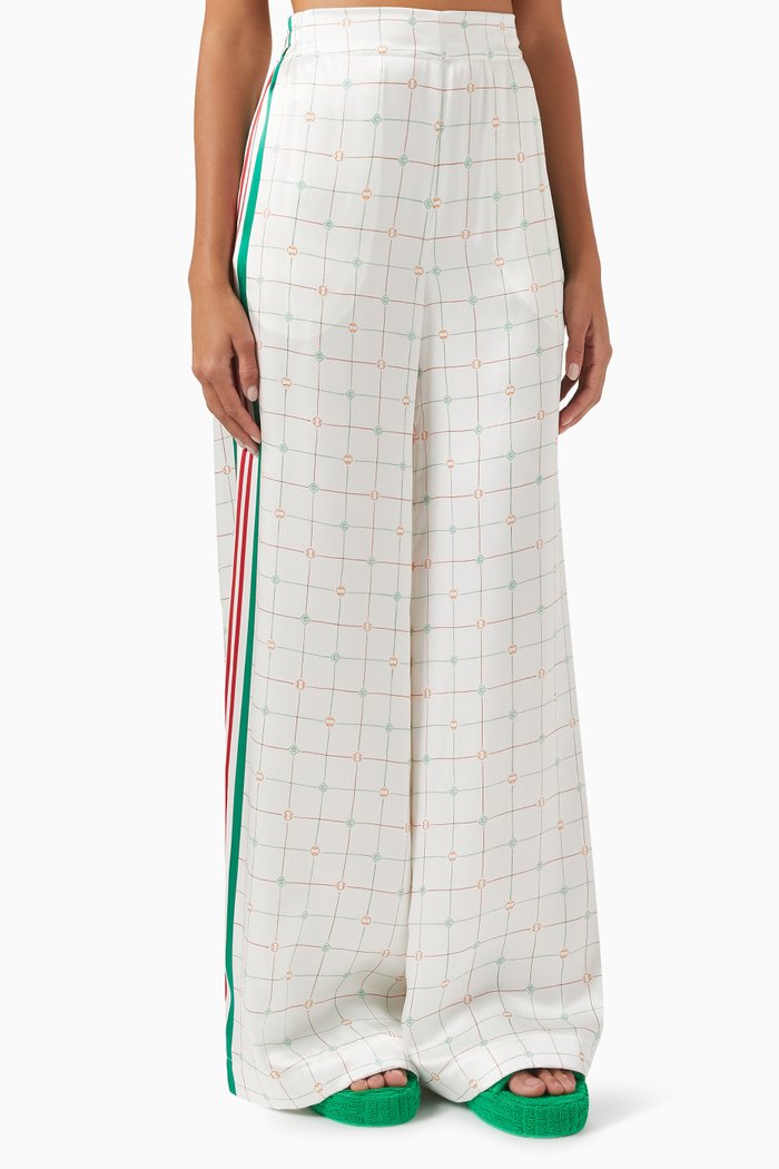 

L'Arche De Nuit Pants in Silk, White