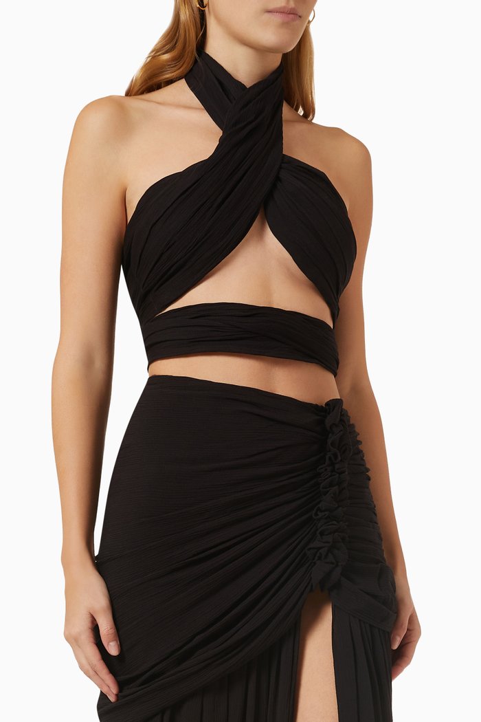 

Randy Halterneck Top in Cotton, Black