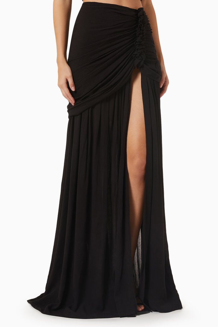 

Blanca Maxi Skirt in Cotton, Black