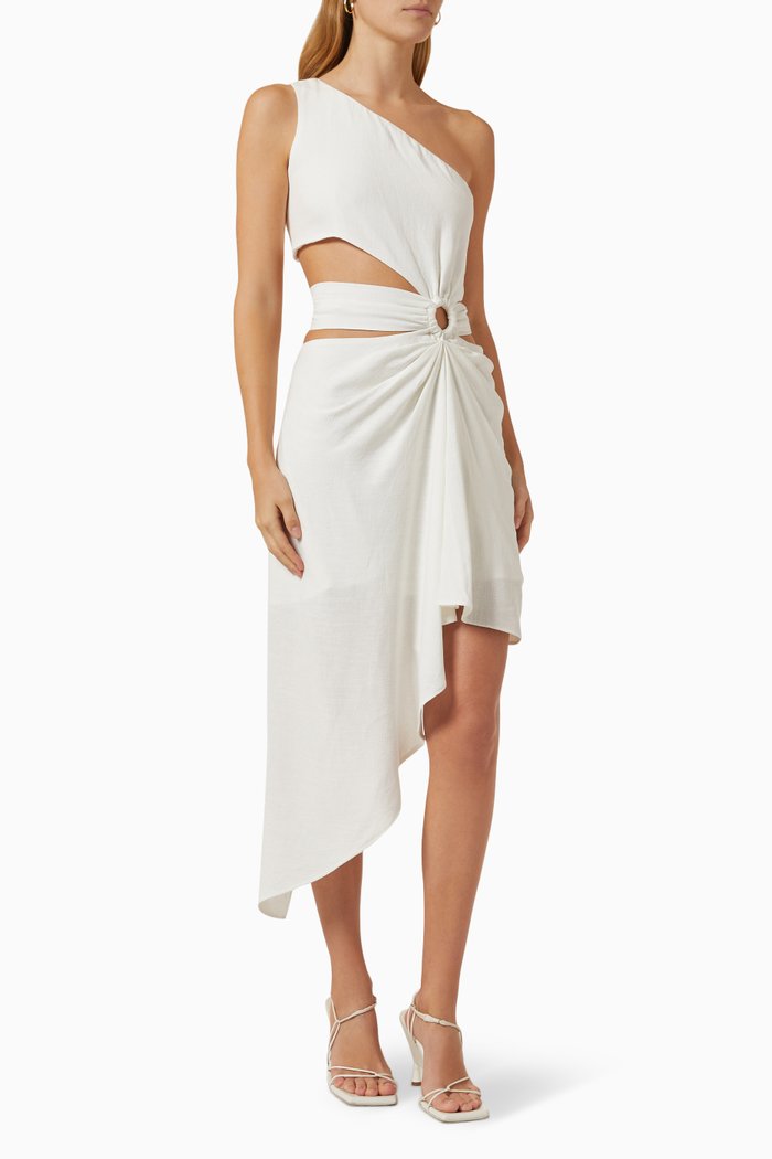 

Corey Midi Dress in Linen, Neutral