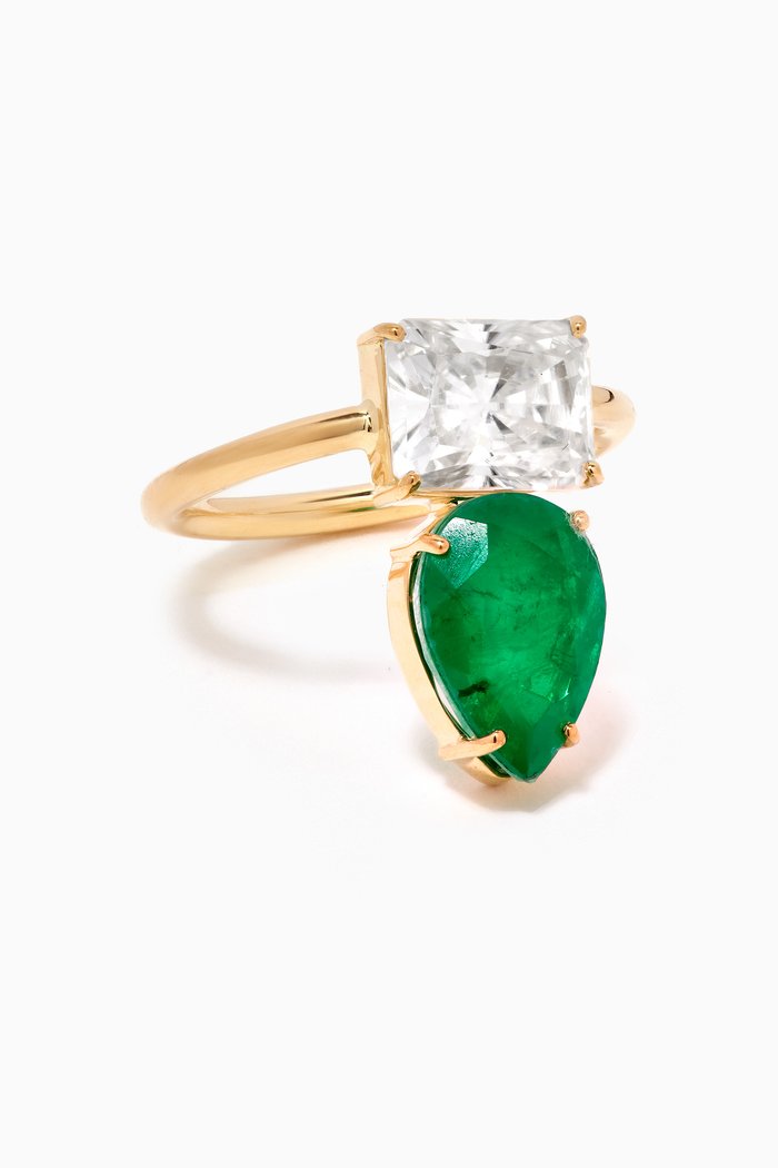 

Emerald & Topaz Ring in 18kt Gold