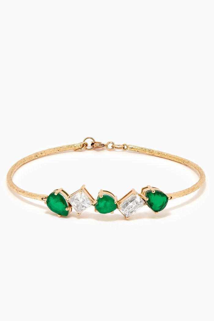 

Emerald & Topaz Bracelet in 18kt Gold