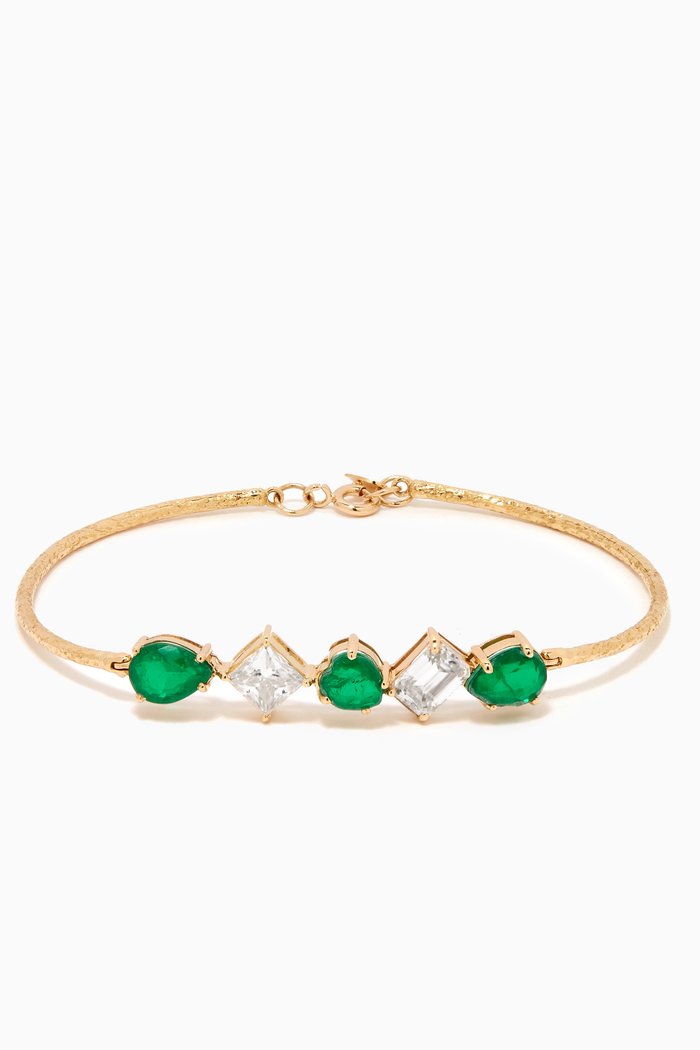 

Emerald & Topaz Bracelet in 18kt Gold