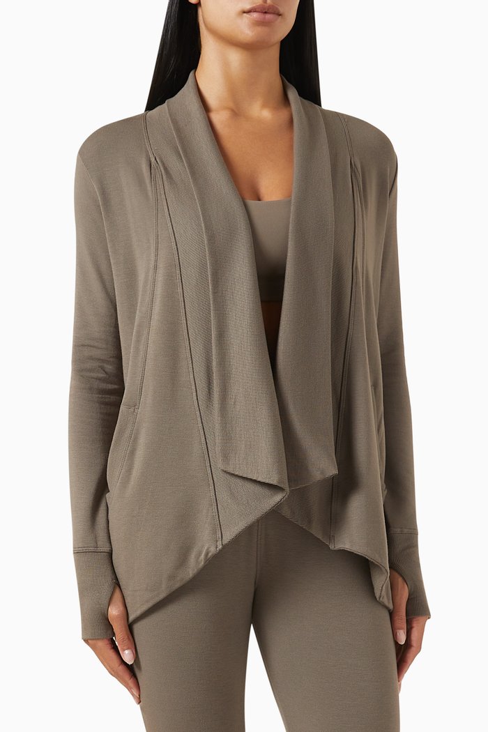 

Celine Cardigan in Fleece, Brown
